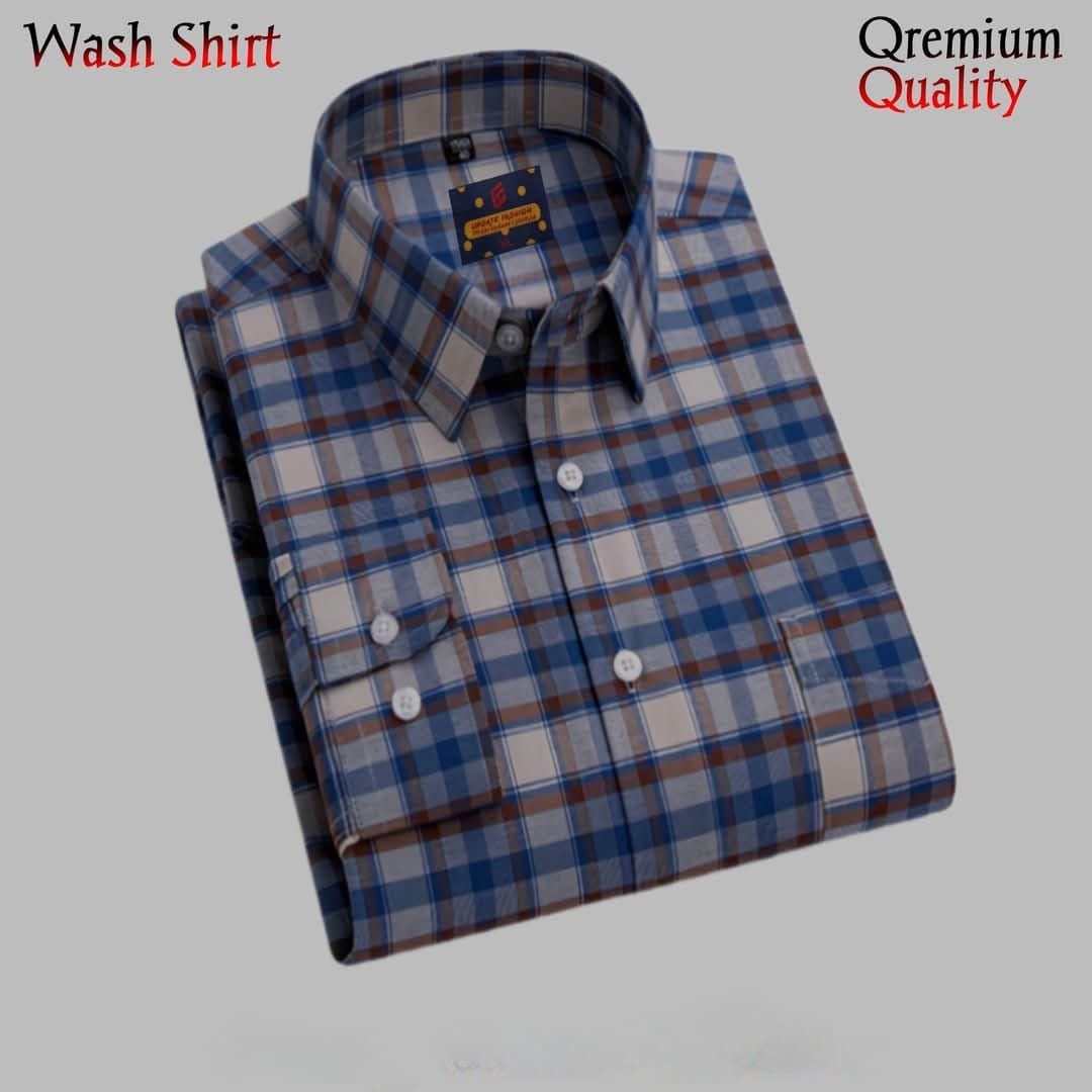Men's Long Sleeve Stripe/Print Shirt
